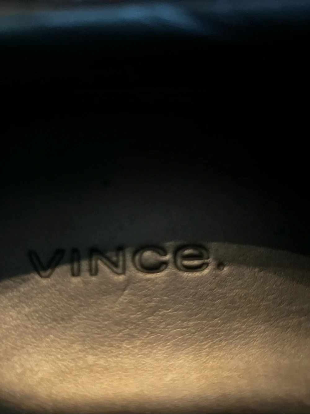 Vince Black Leather Slip On Loafers
